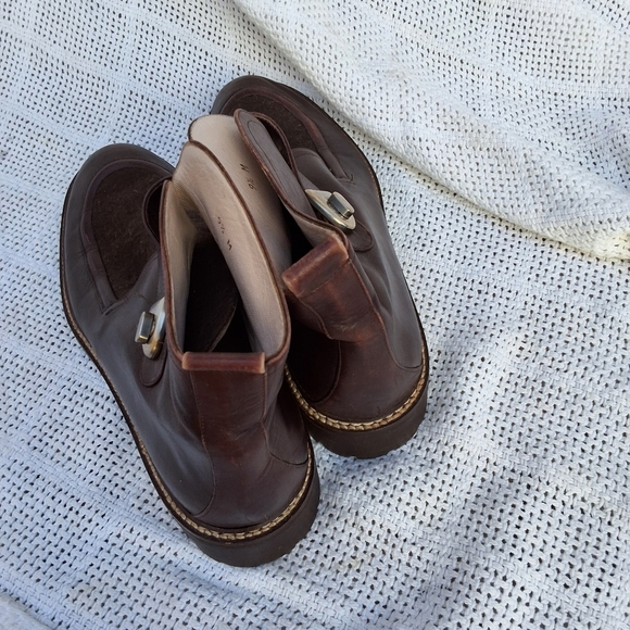 Via Spiga Wool.leather kisslock brown  chuka boots 9.5 - Picture 3 of 10